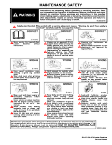 Bobcat BL-575 Backhoe Loader manual