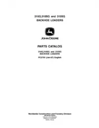 John Deere 310G 310SG 315SG backhoe Laaders Parts Manual - PC2755 preview