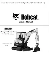 Bobcat E35Z Compact Excavator Service Repair Manual (S/N B3Y411001 & - Above preview