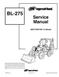 Bobcat BL-275 Backhoe Loader Service Repair Manual (BL275  S/N 570811001 & - Above preview