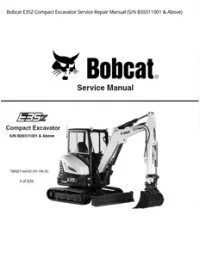 Bobcat E35Z Compact Excavator Service Repair Manual (S/N B3S511001 & - Above preview