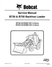 Bobcat B730   B750 Backhoe Loader Service Repair Manual (B530 S/N B4B611001 & Above  B570 S/N B4BM11001 & - Above preview
