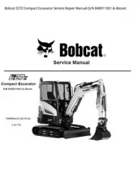Bobcat E27Z Compact Excavator Service Repair Manual (S/N B4B911001 & - Above preview