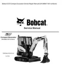 Bobcat E27Z Compact Excavator Service Repair Manual (S/N B4BA11001 & - Above preview