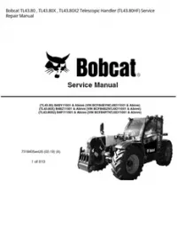 Bobcat TL43.80   TL43.80X   TL43.80X2 Telescopic Handler (TL43.80HF) Service Repair Manual preview
