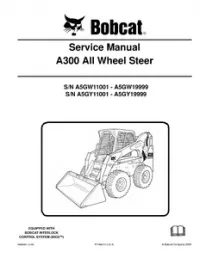 Bobcat A300 All  Wheel Steer Loader Service Repair Manual (S/N: A5GW11001-A5GW1999  A5GY11001-A5GY19999 -  preview