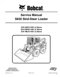 Bobcat S650 Skid  Steer Loader Service Repair Manual (S/N A3NV11001 & Above  A3NW11001 & Above  1MLS11001 & - Above preview