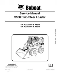 Bobcat S330 Skid  Steer Loader Service Repair Manual (S/N A02060001 & Above  A02160001 & - Above preview
