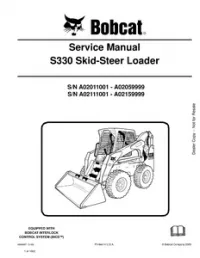 Bobcat S330 Skid  Steer Loader Service Repair Manual (S/N A02011001  A02059999  A02111001  - A02159999 preview