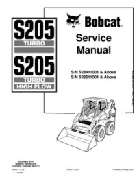 Bobcat S205 Turbo  S205 Turbo High Flow Skid  Steer Loader Service Repair Manual (S/N 528411001 & Above  528511001 & - Above preview