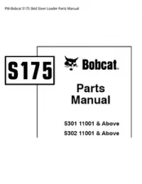 PM-Bobcat S175 Skid Steer Loader Parts Manual preview
