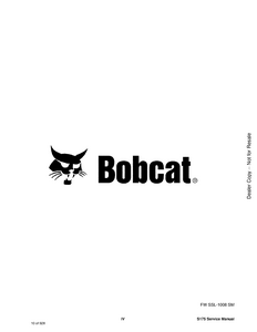 Bobcat S175 Skid Steer Loader manual pdf