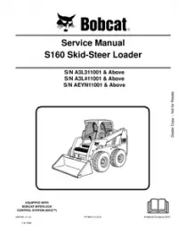 Bobcat S160 Skid  Steer Loader Service Repair Manual (S/N A3L311001 & Above  A3L411001 & Above  AEYN11001 & - Above preview