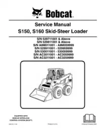 Bobcat S150  S160 Skid  Steer Loader Service Repair Manual preview