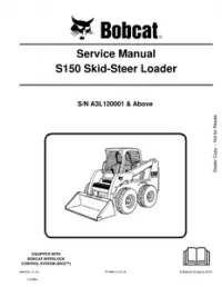 Bobcat S150 Skid  Steer Loader Service Repair Manual (S/N A3L120001 & - Above preview