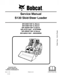 Bobcat S130 Skid-Steer Loader Service Repair Manual [Publication No. 6904121 - 07-2009] preview