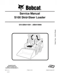 Bobcat S100 Skid  Steer Loader Service Repair Manual (S/N AB6411001  - AB6419999 preview