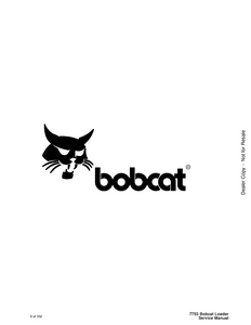 Bobcat 7753 Loader service manual