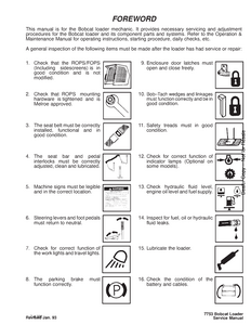 Bobcat 7753 Loader manual pdf