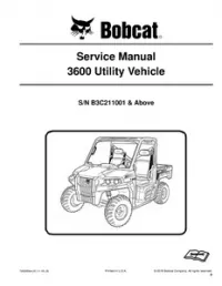 Bobcat 3600 Utility Vehicle Service Repair Manual (S/N B3C211001 & - Above preview