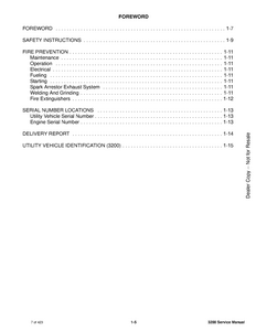 Bobcat 3200 Utility Vehicle manual pdf