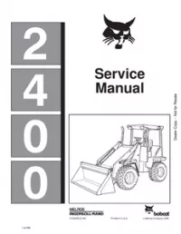 Bobcat 2400 Articulated Loader Service Repair Manual preview