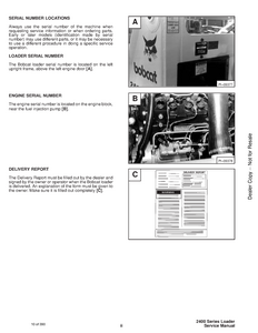 Bobcat 2400 Articulated Loader manual pdf