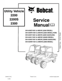Bobcat 2200  2200S  2300 Utility Vehicle Service Repair Manual preview