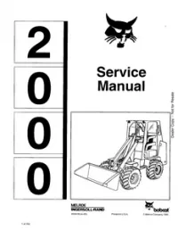 Bobcat 2000 Articulated Loader Service Repair Manual preview