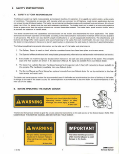 Bobcat 2000 Articulated Loader manual pdf