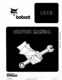 Bobcat 1213 Skid Steer Loader Service Repair Manual preview