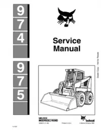 Bobcat 974  975 Skid Steer Loader Service Repair Manual preview