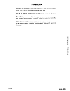 Bobcat M970 Diesel  Gasoline Skid Steer Loader manual pdf