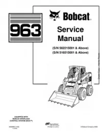 Bobcat 963 Skid Steer Loader Service Repair Manual #2 preview