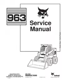 Bobcat 963 Skid Steer Loader Service Repair Manual preview