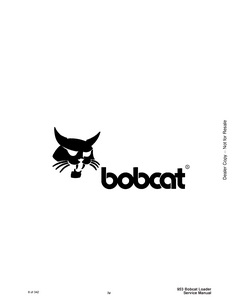 Bobcat 953 Skid Steer Loader manual