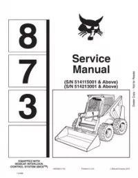 Bobcat 873 Skid Steer Loader Service Repair Manual #2 preview