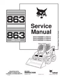 Bobcat 863  863 High Flow Skid Steer Loader Service Repair Manual #2 preview