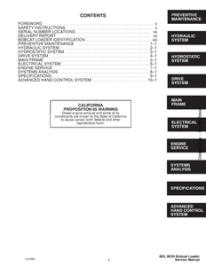 Bobcat 863 High Flow Skid Steer Loader manual pdf
