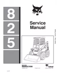 Bobcat 825 Skid Steer Loader Service Repair Manual preview