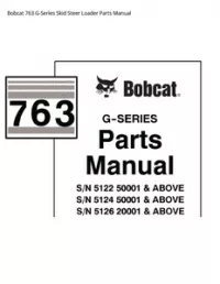 Bobcat 763 G-Series Skid Steer Loader Parts Manual preview
