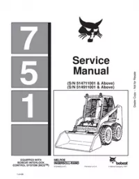 Bobcat 751 Skid Steer Loader Service Repair Manual preview