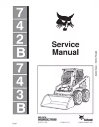 Bobcat 742B  743B Skid Steer Loader Service Repair Manual preview