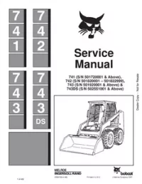 Bobcat 741  742  743  743DS Skid Steer Loader Service Repair Manual preview