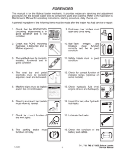 Bobcat 743DS Skid Steer Loader manual pdf
