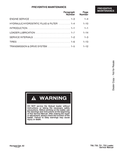 Bobcat 722 Skid Steer Loader manual pdf