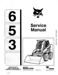 Bobcat 653 Skid Steer Loader Service Repair Manual preview