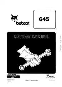 Bobcat 645 Skid-Steer Loader Service Repair Manual preview