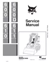 Bobcat 600  600D  610  611 Skid Steer Loader Service Repair Manual preview