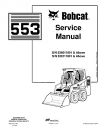 Bobcat 553 Skid Steer Loader Service Repair Manual #4 preview